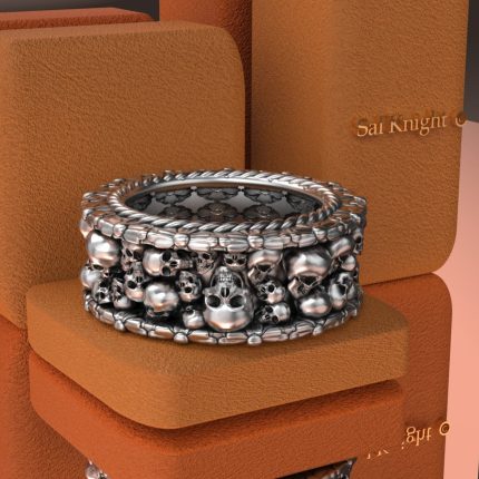 Eternity Skulls Ring